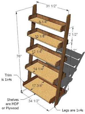 blue prints for wooden wall shelf